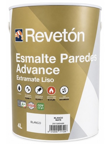 ESMALTE PAREDES ADVANCE MATE BLANCO 4lt