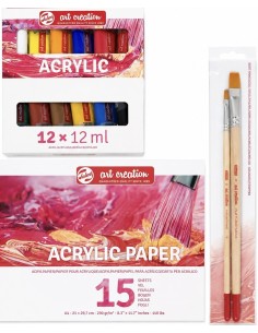 SET ACRÍLICO COMBINACIÓN PAPEL Talens Ref.9021894M