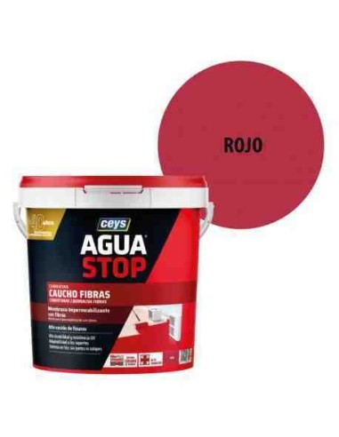 AGUA STOP CAUCHO FIBRAS ROJO 1kg CEYS