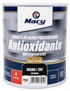 ESMALTE ANTIOXIDANTE SATINADO NEGRO 704   750ml ALTAS PRESTACIONES (Macy)