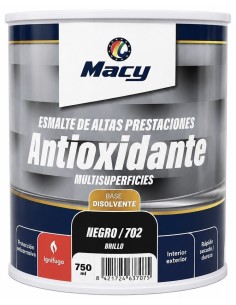 ESMALTE ANTIOXIDANTE BRILLO NEGRO 702   750ml ALTAS PRESTACIONES (Macy)