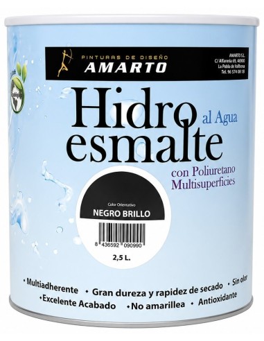 HIDROESMALTE MULTISUPERCIES BRILLO NEGRO 2.5lt (Amarto)
