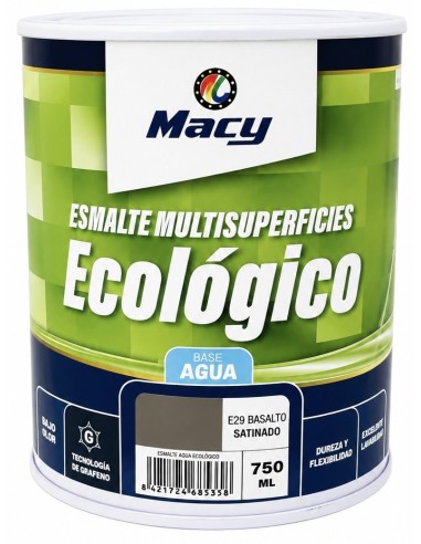 ESMALTE ECOLÓGICO SATINADO GRIS BASALTO 750ml (Macy)