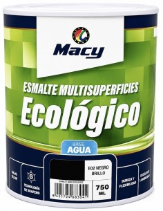 ESMALTE ECOLÓGICO BRILLO NEGRO 750ml (Macy)