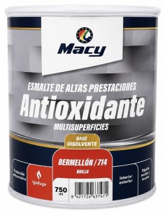 ESMALTE ANTIOXIDANTE BRILLO BERMELLÓN 714   750ml ALTAS PRESTACIONES (Macy)