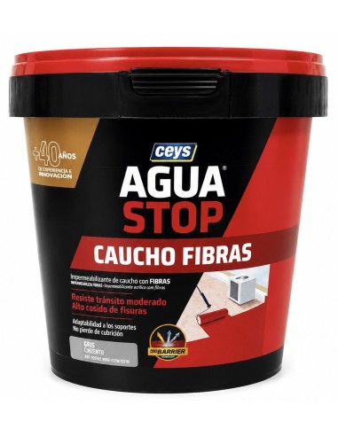 AGUA STOP CAUCHO FIBRAS GRIS 1 kg CEYS