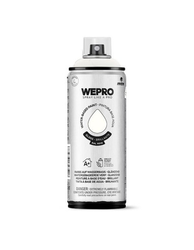 SPRAY WEPRO BASE AGUA BRILLO BLANCO ESTELAR RAL 9010 400ml