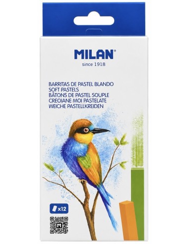 CAJA 12 BARRAS DE PASTEL BLANDO cód.6110212 (Milán)