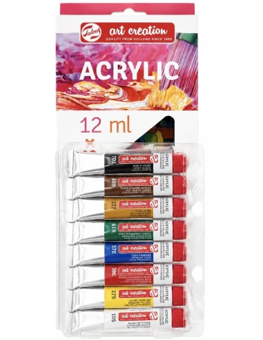 CAJA ACRÍLICOS 12 x 8 ml Talens ref.9021708M