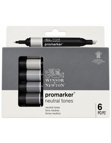 SET 6 ROTULADORES PROMARKER TONOS NEUTROS WINDSOR & NEWTON