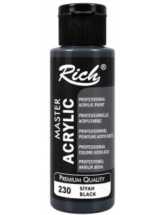 PINTURA ACRÍLICA MATE  NEGRO Nº230 120ml (Rich)