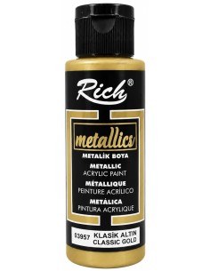 PINTURA ACRÍLICA METALLICS ORO CLASSIC 03957 120ml (Rich)