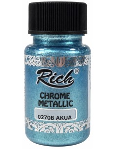 PINTURA CHROME METALLIC AQUA 02709 50ml (Rich)