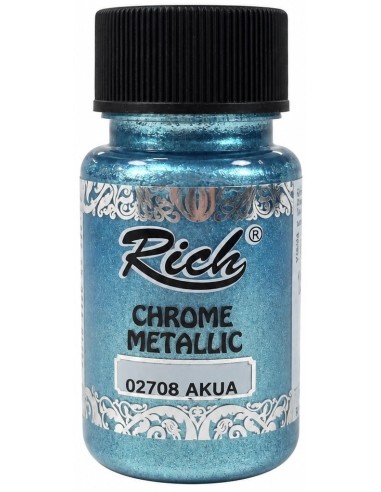 PINTURA CHROME METALLIC AQUA 02709 50ml (Rich)