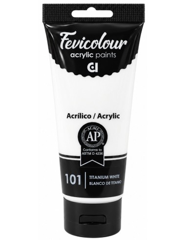 PINTURA ACRÍLICA FEVICOLOUR BLANCO DE TITANIO Nº101 200ml