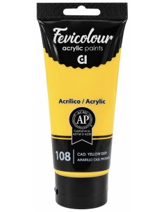 PINTURA ACRÍLICA FEVICOLOUR AMARILLO CADMIO PROFUNDO Nº108 200ml