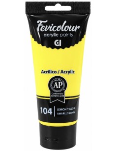 PINTURA ACRÍLICA FEVICOLOUR AMARILLO LIMÓN Nº104 200ml