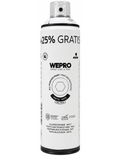 SPRAY WEPRO BASE DISOLVENTE RAL 9016 MATE BLANCO IGLÚ 25% 400ml