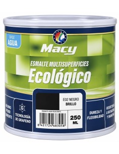 ESMALTE ECOLÓGICO BRILLO NEGRO 250ml (Macy)