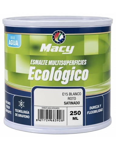 ESMALTE ECOLÓGICO SATINADO BLANCO ROTO 250ml (Macy)