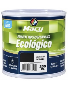 ESMALTE ECOLÓGICO SATINADO NEGRO 250ml (Macy)