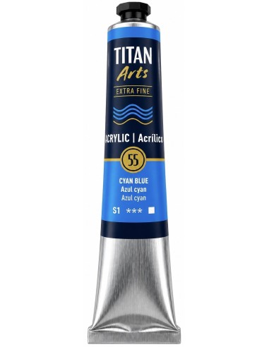 ACRÍLICO TITÁN EXTRAFINO AZUL CYÁN Nº55 serie 1