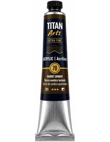 ACRÍLICO TITÁN EXTRAFINO TIERRA SOMBRA TOSTADA Nº78 serie 1