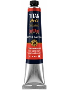 ACRÍLICO TITÁN EXTRAFINO ROJO CADMIO CLARO Nº20 serie 4