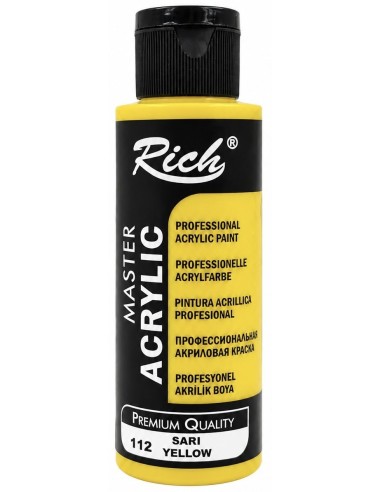 PINTURA ACRÍLICA AMARILLO Nº112  120ml (Rich)