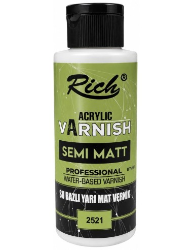 BARNIZ ACRÍLICO SEMI MATE 120ml (Rich)