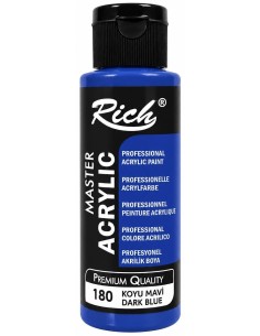 PINTURA ACRÍLICA MATE AZUL OSCURO Nº180  120ml (Rich)