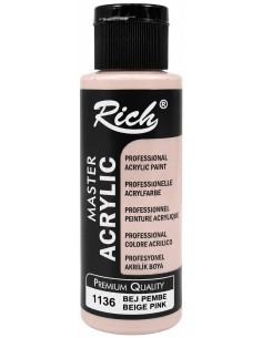 PINTURA ACRÍLICA MATE BEIGE PINK Nº1136 120ml (Rich)