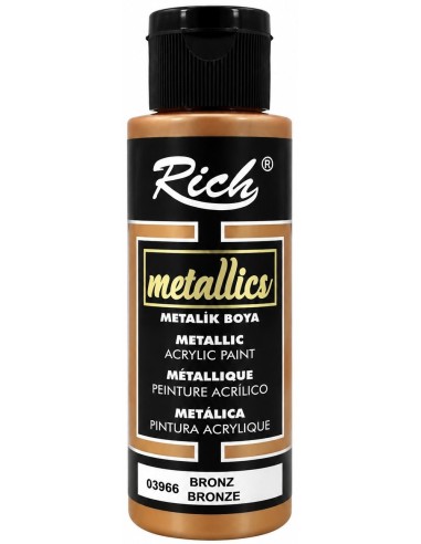 PINTURA ACRÍLICA METALLICS BRONCE 03966 120ml (Rich)