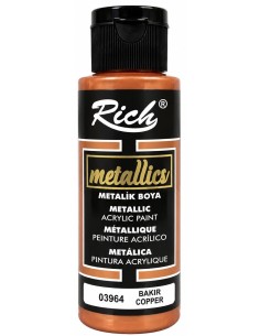 PINTURA ACRÍLICA METALLICS COBRE 03964 120ml (Rich)