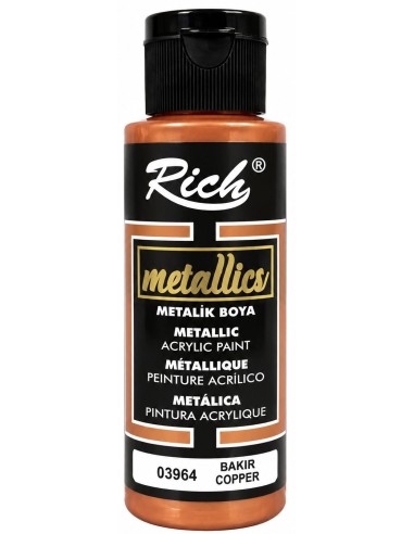 PINTURA ACRÍLICA METALLICS COBRE 03964 120ml (Rich)