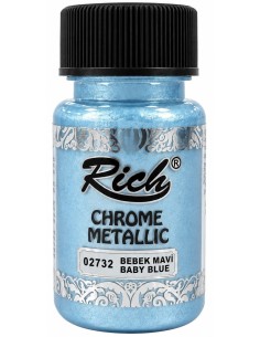 PINTURA CHROME METALLIC BABY BLUE 02732 50ml (Rich)