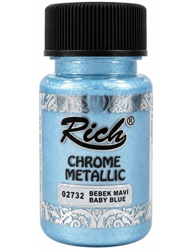 PINTURA CHROME METALLIC BABY BLUE 02732 50ml (Rich)