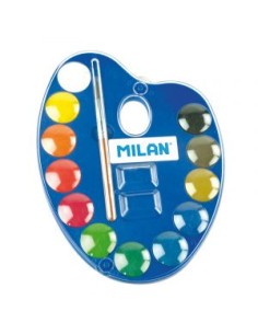 PALETA 12 ACUARELAS OVALADA cód.053412 MILÁN