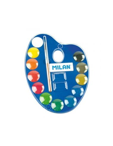 PALETA 12 ACUARELAS OVALADA cód.053412 MILÁN