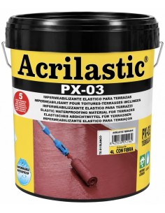 PX-03 IMPERMEABILIZANTE C/FIBRA ACRILASTIC BLANCO 4L