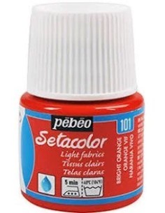 PINTURA TELA SETACOLOR NARANJA VIVO Nº101 TELAS CLARAS 45ml