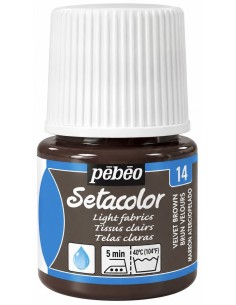 PINTURA TELA SETACOLOR MARRÓN TERCIOPELO Nº14 TELAS CLARAS 45ml