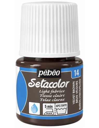 PINTURA TELA SETACOLOR MARRÓN TERCIOPELO Nº14 TELAS CLARAS 45ml