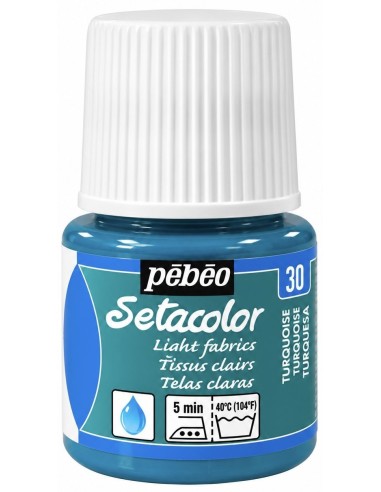 PINTURA TELA SETACOLOR TURQUESA TRANSPARENTE 45ml
