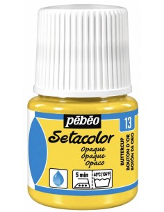 PINTURA TELA SETACOLOR AMARILLO BOTÓN DE ORO OPACO Nº13 45ml