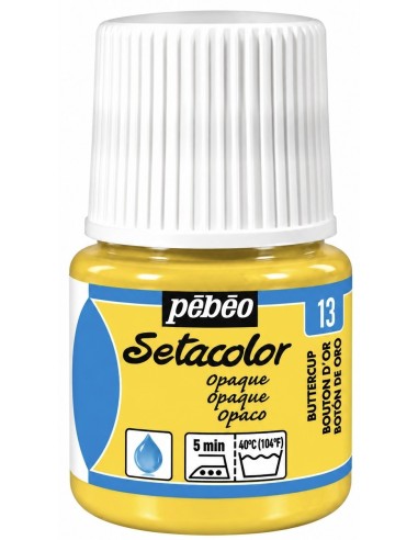 PINTURA TELA SETACOLOR AMARILLO BOTÓN DE ORO OPACO Nº13 45ml