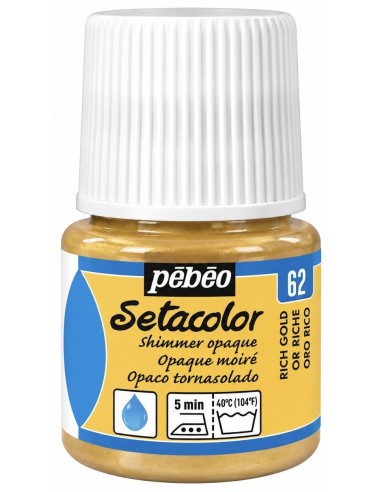 PINTURA TELA SETACOLOR METALIZADO ORO RICO Nº62 45ml
