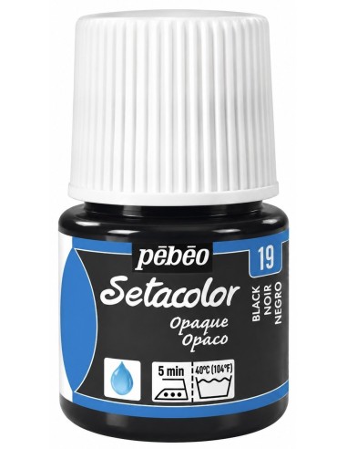 PINTURA TELA SETACOLOR NEGRO OPACO 45ml