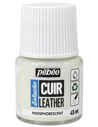 PINTURA CUERO SETACOLOR FOTOLUMINISCENTE 45ml (Pebeo)
