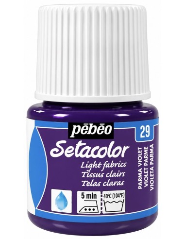 PINTURA TELA SETACOLOR VIOLETA DE PARMA Nº29  TELAS CLARAS 45ml